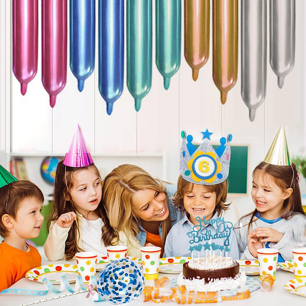 Kinder DIY Krone Langlebig Kreativ Austauschbare Zahlen Krone Verstellbare Größe für Mädchen Jungen Geburtstagsparty Deko