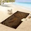Golden Norse Mystical Harmony Print Beach Towel, Quick Drying, Suitable for Travel, Outdoor Sports, Jogging, the Beach and Swimming, Gift