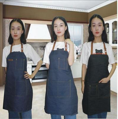 Stain-Resistant Denim Apron for Office, Kitchen & Home