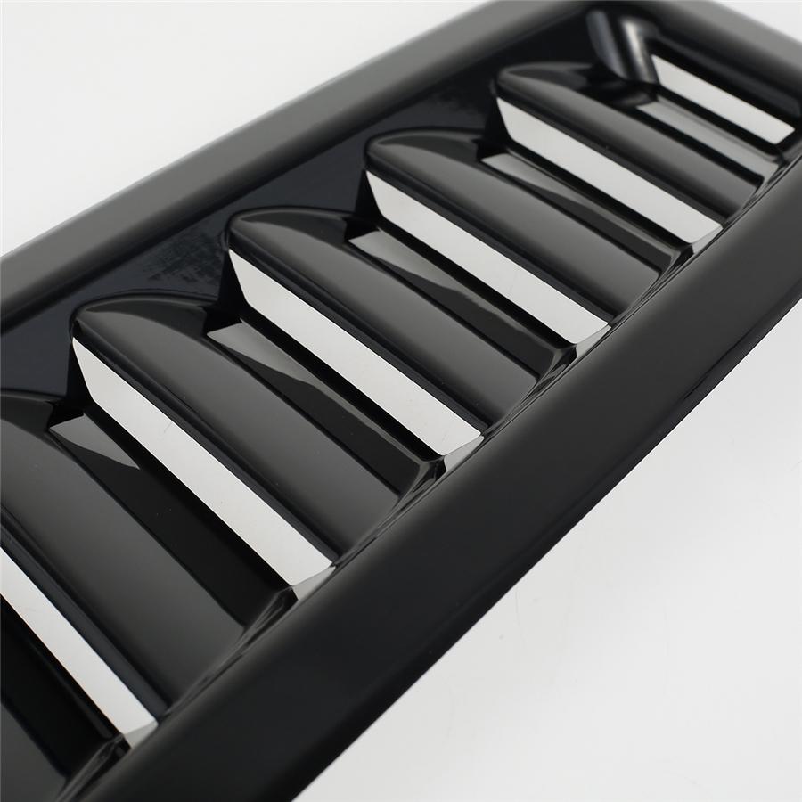 1 Pair Glossy Black Car Front Bonnet Vent Hood Air Flow Intake Decorative Cover