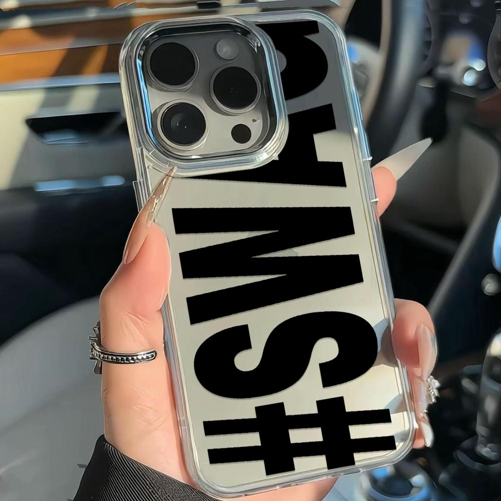 Swag Black Words Phone Case For Iphone 17 17E 16E 11 14 Plus 12 Pro Max 15 16 13 Transparent Slim Lightweight Protective Coque