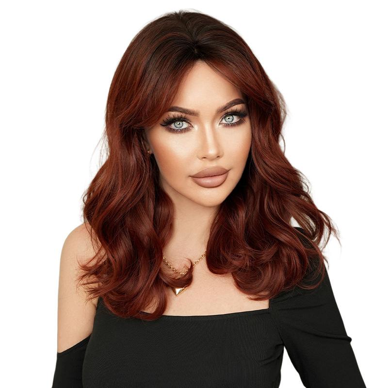 

Длинный кудрявый парик с челкой Женский парик Натуральный парик с волнами для женщин Повседневный Косплей Хэллоуин Вечеринка