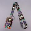 Lightweight Card Holder Lanyard Featuring Bold Crow Skull Graphics Practical Daily Carry Solution For Urban Lifestyle