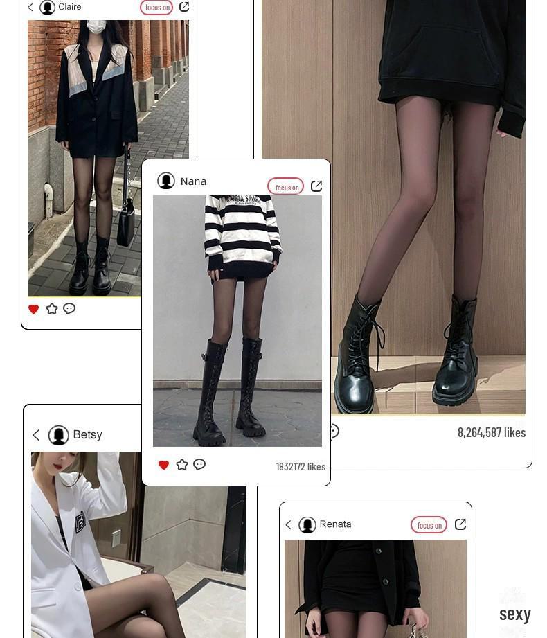 Women's Black Plush Stockings: Thick Winter Leggings, Gray One-Piece, Translucent Pantyhose