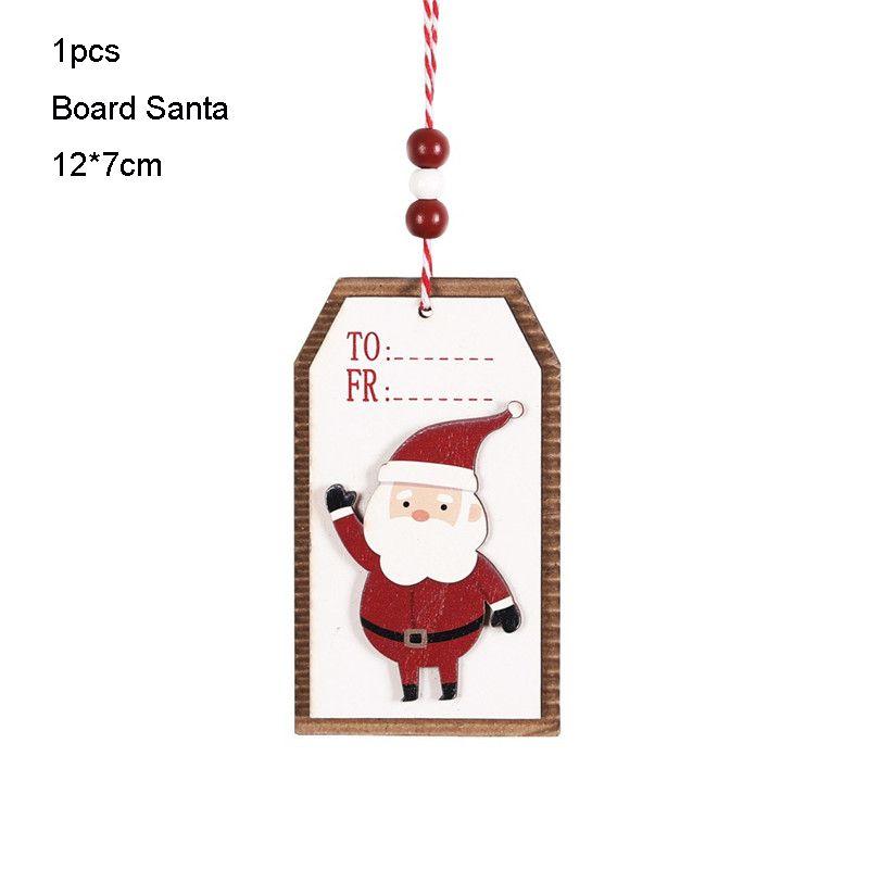 

Дерево Рождественское Подвесное Украшение Рождество Войлок Деревянные Украшения Шары Подарок Board Santa 1pcs