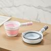 Collapsible Silicone Water Ladle BPA Free Anti-slip Handle Space Saving Water Scoop for Kitchen Laundry Bathroom Cleaning