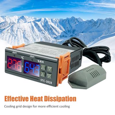 STC-3028 Digitaler Temperatur- und Feuchtigkeitsregler, intelligenter Thermostat-Hygrostat