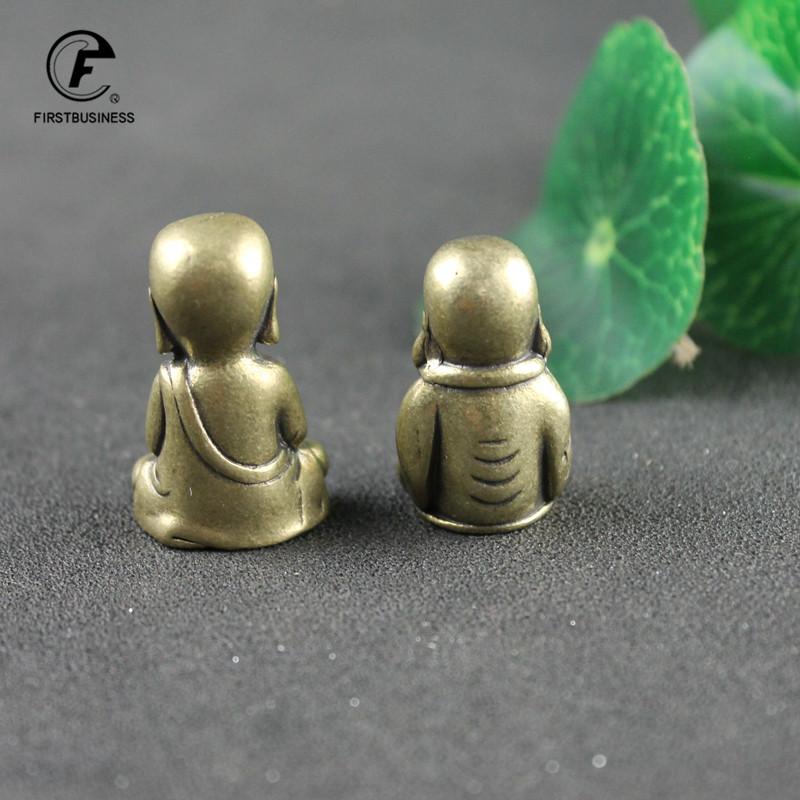 Retro Brass Big Belly Maitreya Tathagata Buddha Statue Hollow Desktop Miniatures Figurines Ornament Decoration Craft Accessories