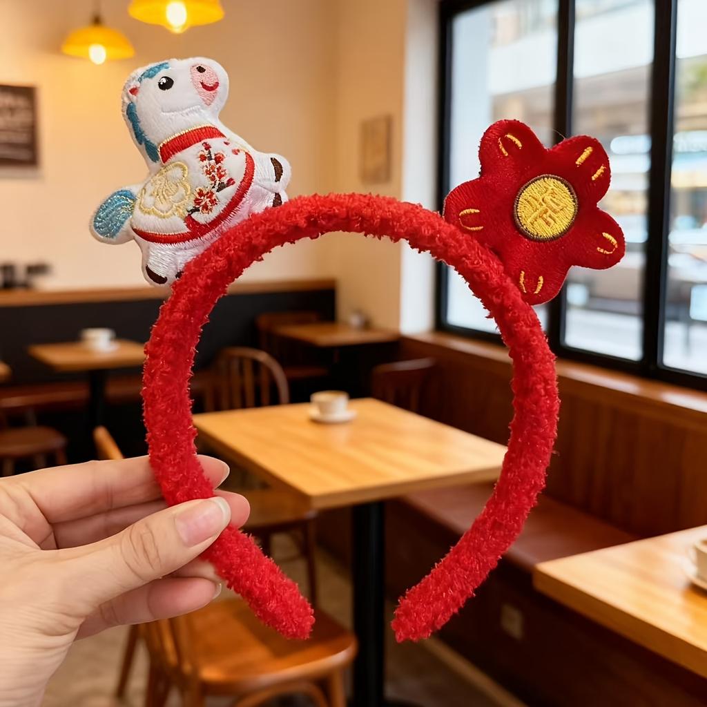 1pc New Year Headbands for The Year of Horse,Festive Hair Additions Featuring The Zodiac Sign of Horse,Decoration for New Year