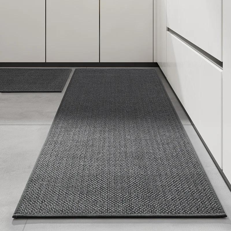 150/120/70cm Oil-proof Kitchen Rug Faux Sisal Running Rug Woven Kitchen Mat Skid Resistant Carpet Home Absorb Water Oil Rugs