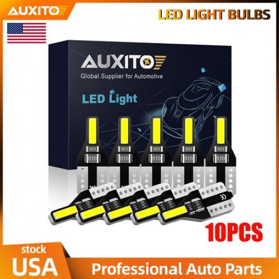 AUXITO LED License T10 Plate Light Bulbs 6000K Bright 168 Super White 2825 194