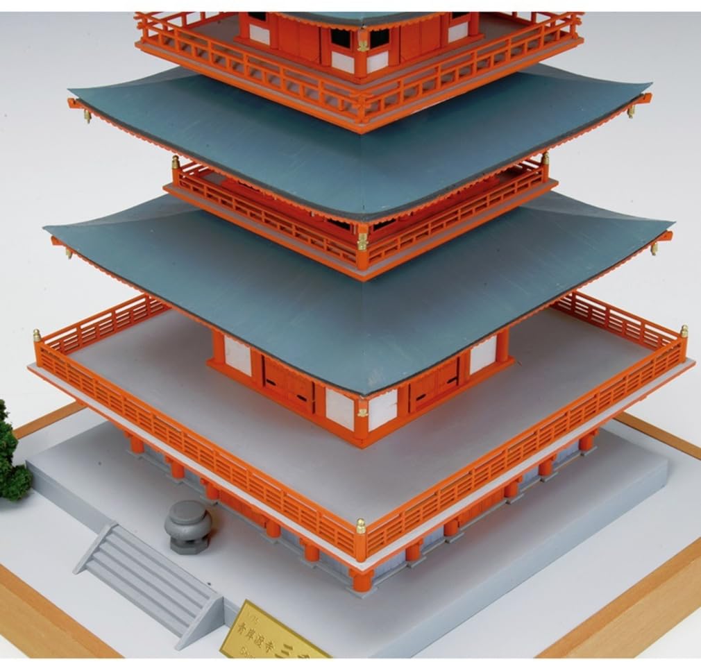 Woody Joe 1/75 Seiganto-ji Temple Three-Story Pagoda Wooden Model Assembly Kit (Building)