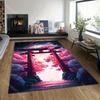Japanese Cherry Blossom Shrine Pattern Rug Carpets for Bedroom Living Room Sofa Mat Creative Door Mat Cloakroom Home Decor