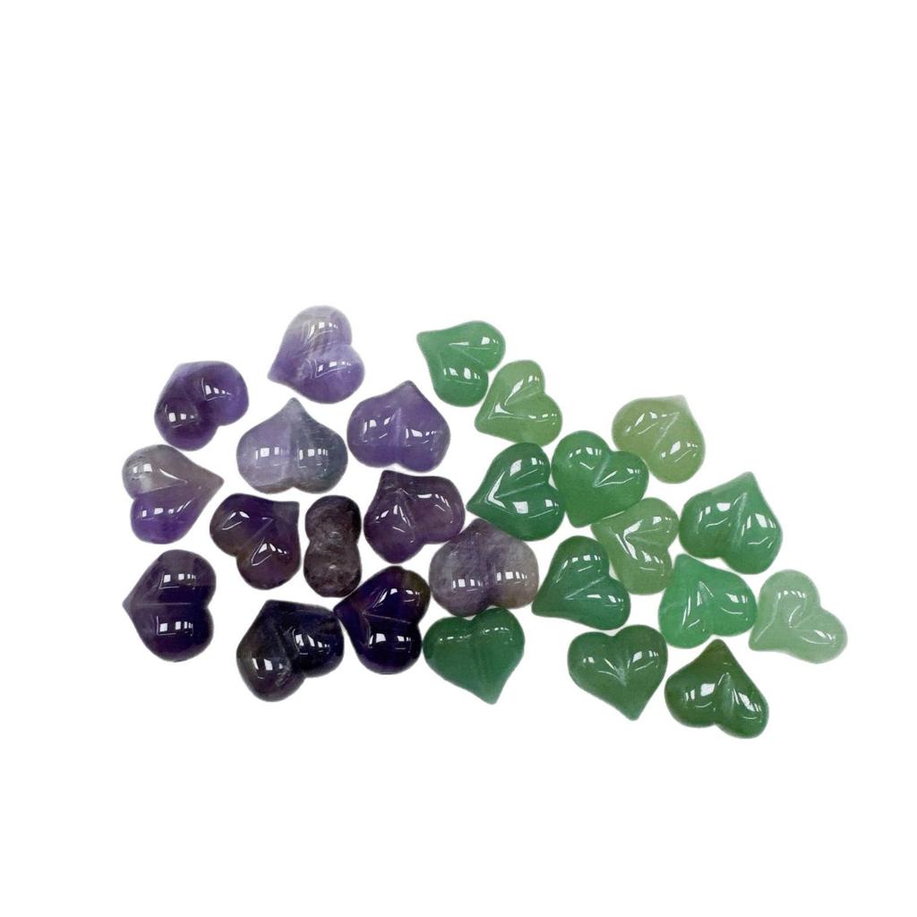 Natural Crystal Heart Beads: Multiple Styles for DIY Jewelry - Necklace & Bracelet Accessories