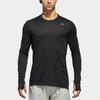 adidas Prism Long Sleeve Tee Breathable Round Neck Logo Reflective T-Shirt Men Tops Black CZ8717