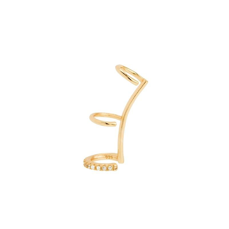 

AIDE 1pcs 925 Silver Zircon Earring For Women Chain Cuffs Earring Pendientes Brincos Aretes Fine Jewelry Party Gifts