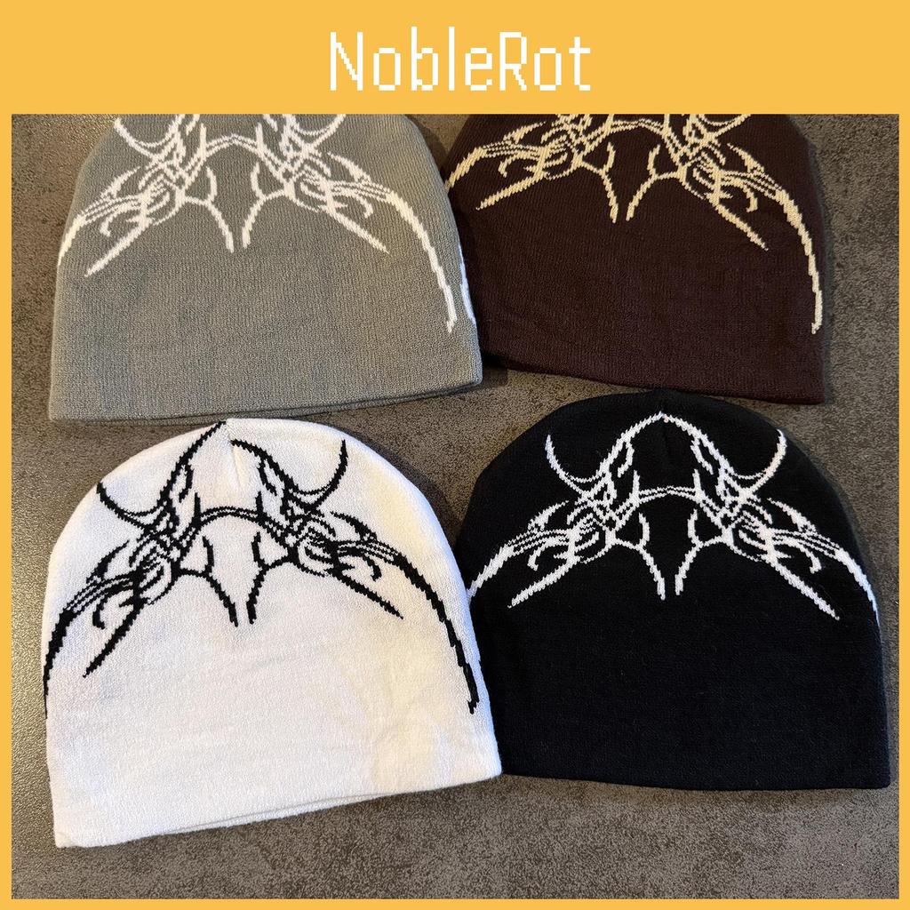 Skull Style Street Letter Beanie With No Brim For Winter And Fall Outfits Urban