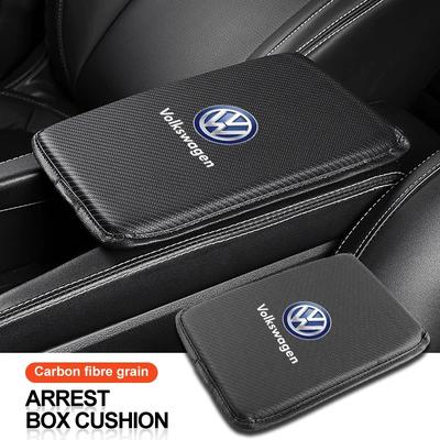 For Volkswagen Car Armrest Box Mats Leather Center Console Covers Interior Accessories  For Volkswagen CC Golf 4 6 7 GTI Tiguan