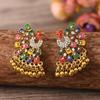 French Retro Bohemian Peacock Rhinestone Earrings