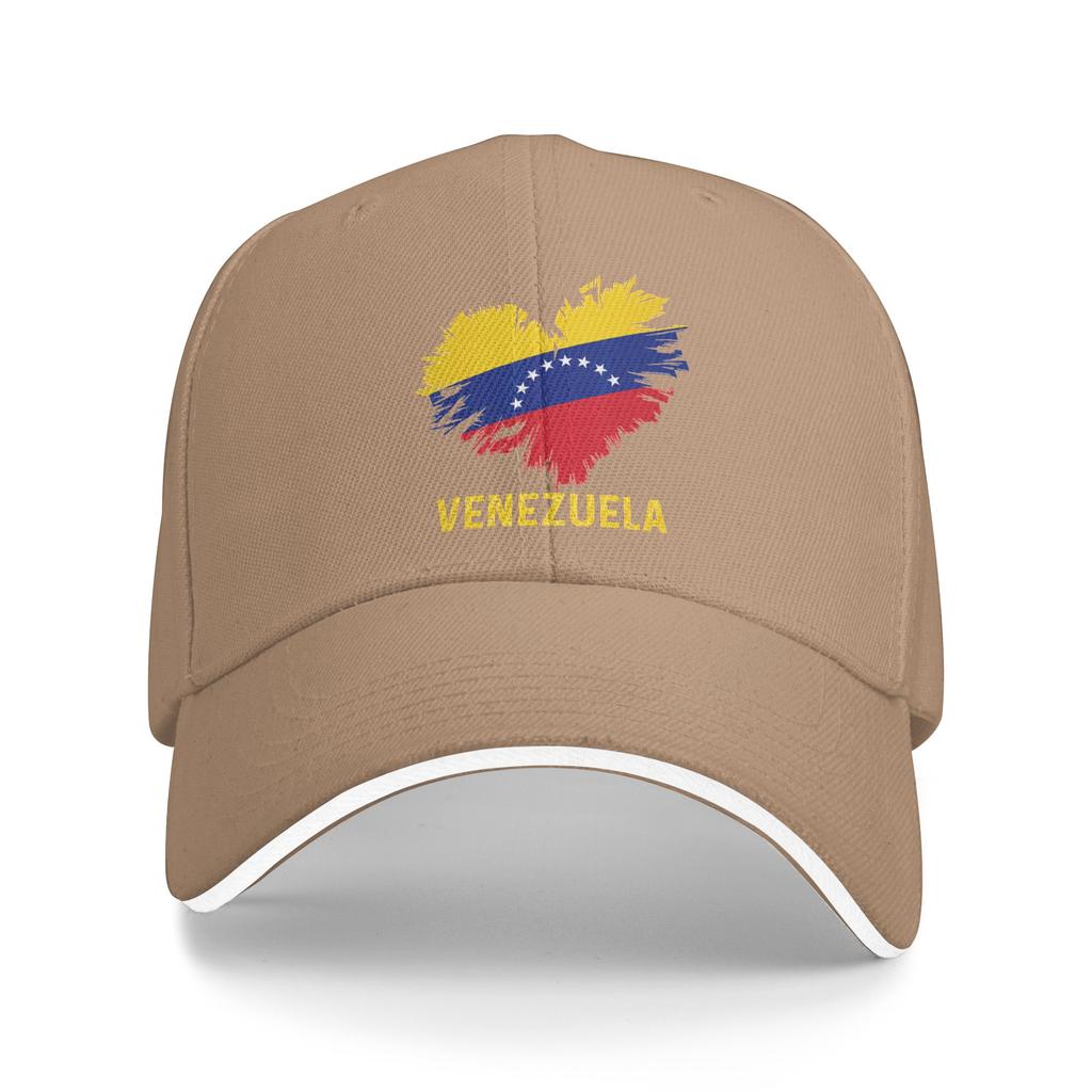 WoUnisex Unisex Venezuela Flag Heart Venezuelan Outdoor Hat  Sun Cap Casual Baseball Cap Golf Sunshade