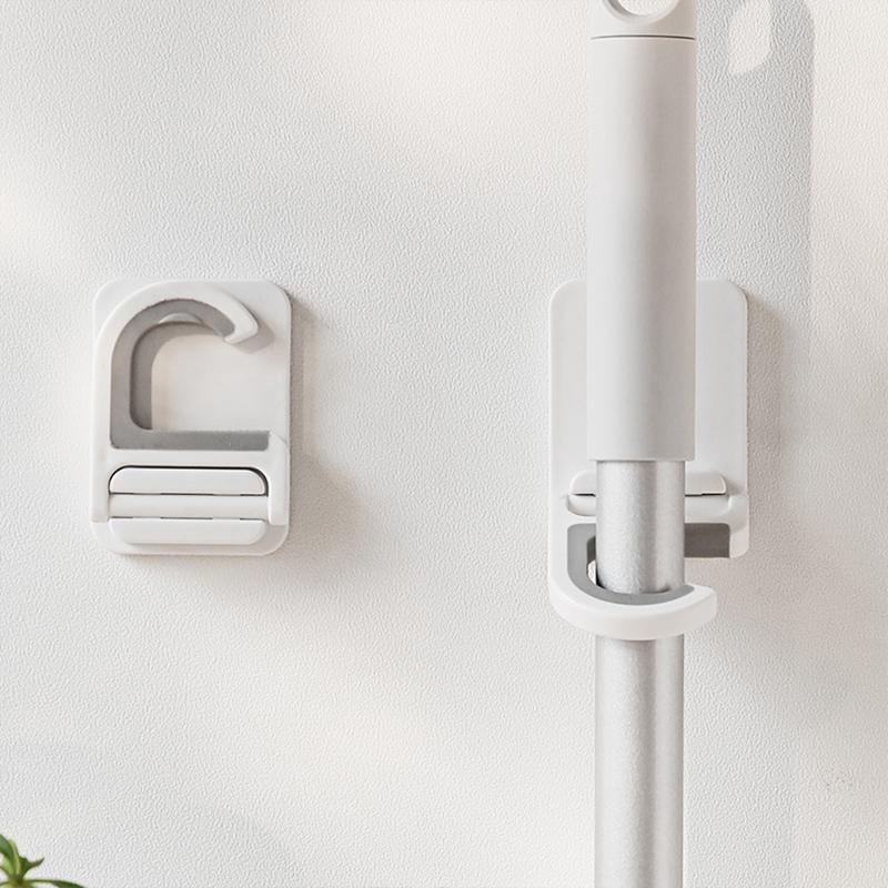 2Pcs Wall Mount Umbrella Organizer Holder Mop Broom Hook Waterproof Broom Hanger Storage Hook Bathroom Organization Accessories