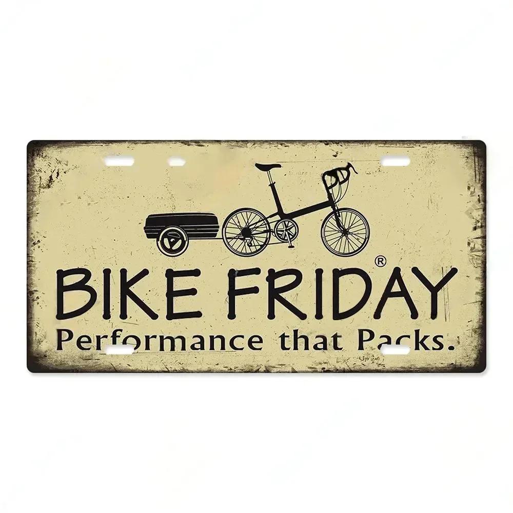 Klassische Metallschild-Dekoration Fahrradmarke Blechschild Handwerk Wanddekoration Schilder für Bar Garage Fahrrad Rostige Plakette 15x30cm Zinn Bo