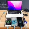 UYUXIO 6 in 1 Multi Port USB C Car Charger Full PD 30W with Voltage Display Super Fast Charge Adapter for iPhone MacBook Samsung