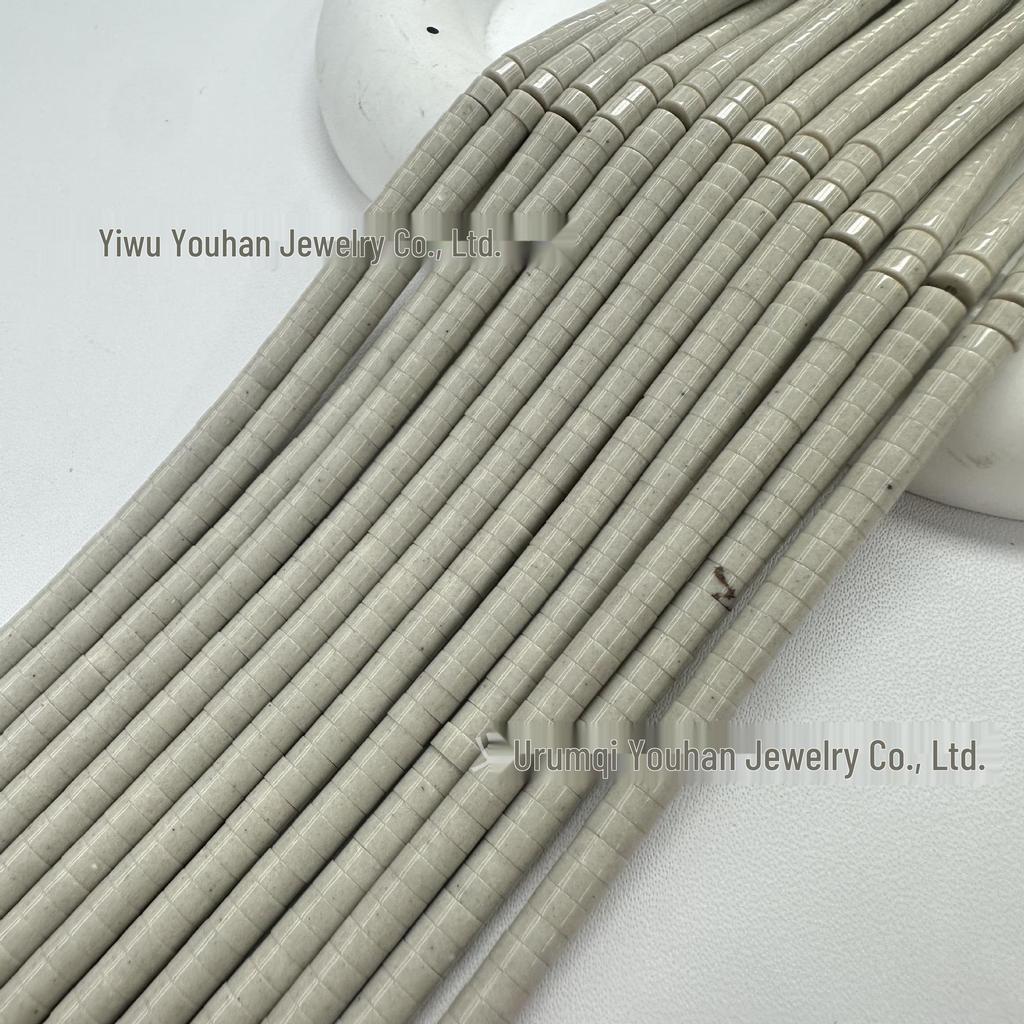 Natural Stone 2x4mm Sherpa Round Slice Spacer Beads – Loose Beads for DIY Accessories