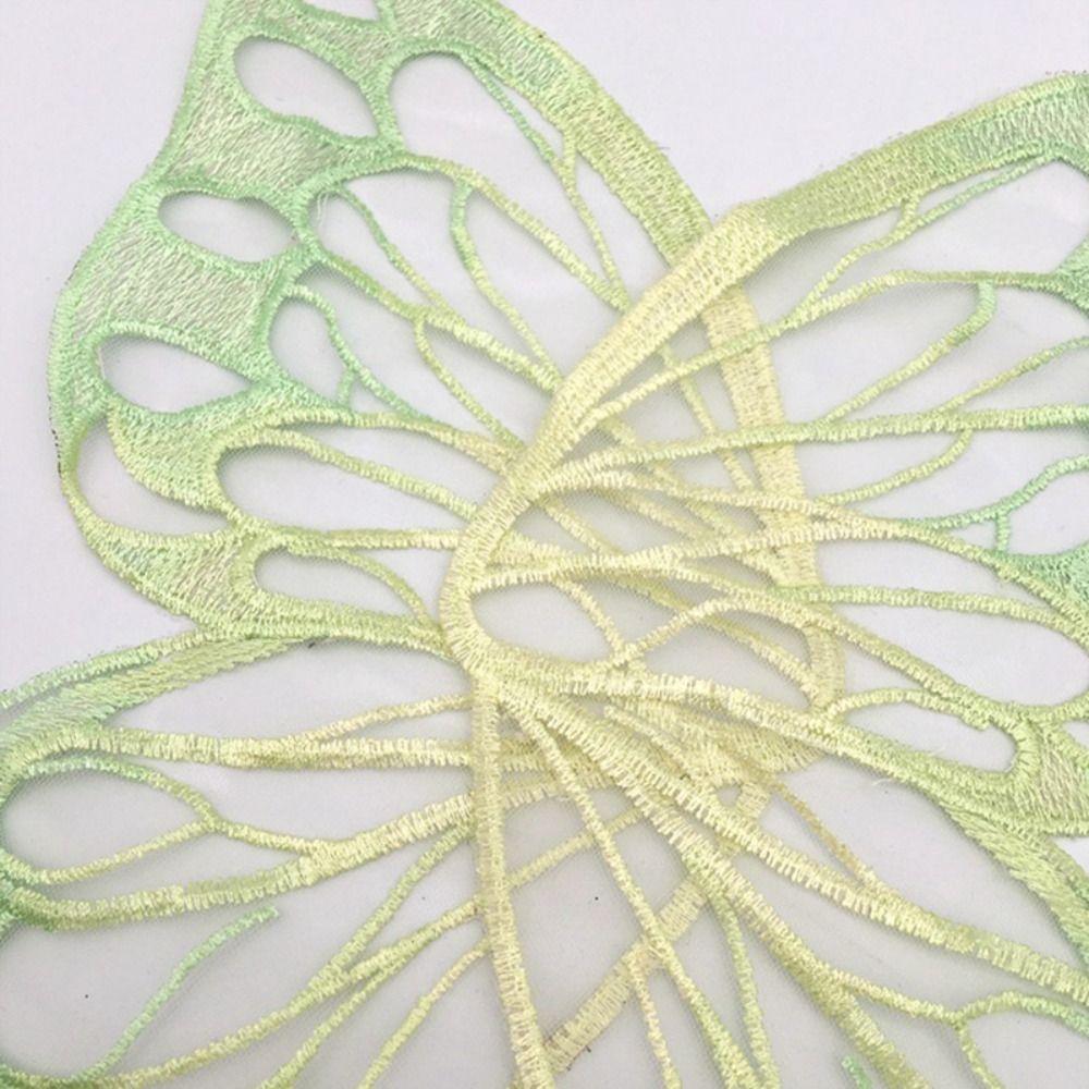 Krajka DIY Butterfly vyšívané nášivky Nášivky Motýlí vzor Krajkový límec Přišít nášivky
