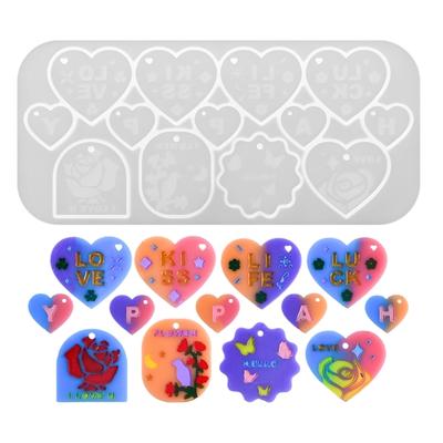 Praktische Siliconen Valentijnshart Hanger Mal Accessoire voor Knutselen Personaliseer Stijlen Cadeaus Thuis of Studio