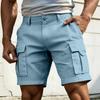 Pantalones Cortos Cargo para Hombre Diseño de Múltiples Bolsillos Corte Holgado Estilo Casual Tejido Duradero para Actividades al Aire Libre