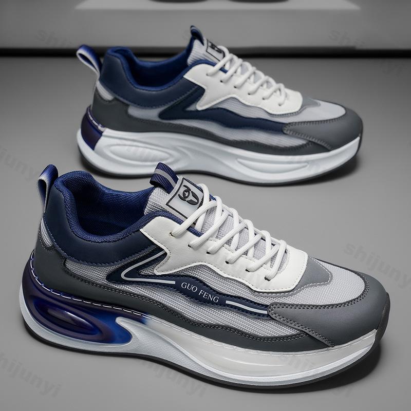 Fashion Men's 2025 Autumn New Mesh Running Sports Shoes Trendy Versatile Comfortable Casual Thick Bottom Heightening Retro Men's Shoes