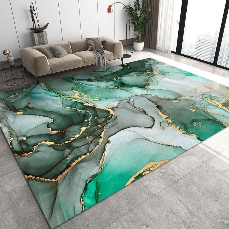 Fashion Modern Light Luxury Printing Large Carpet Anti-slip and Wear-resistant Soft Mat for Living Room Bedroom Rug Easy Clean