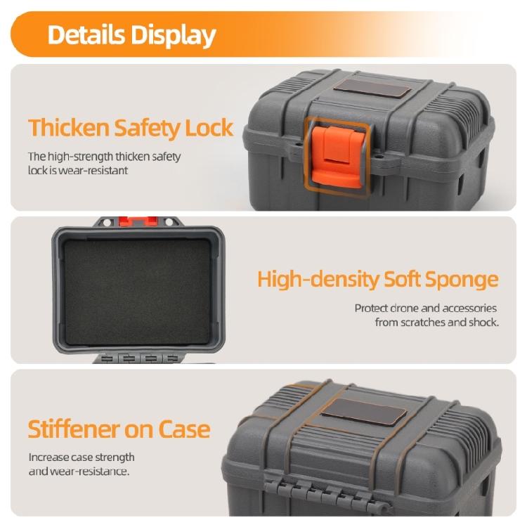 Crush Resistant Waterproof Camera Equipment Storage Case Lightweight Travel Friendly Shell With Sponge Padding Protectiv