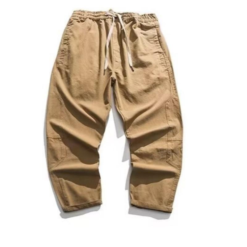 

Summer Ami Kaji Heavy Industry Twill Casual Pants Multi-Bag Overalls Loose Straight Pants Tide M хаки