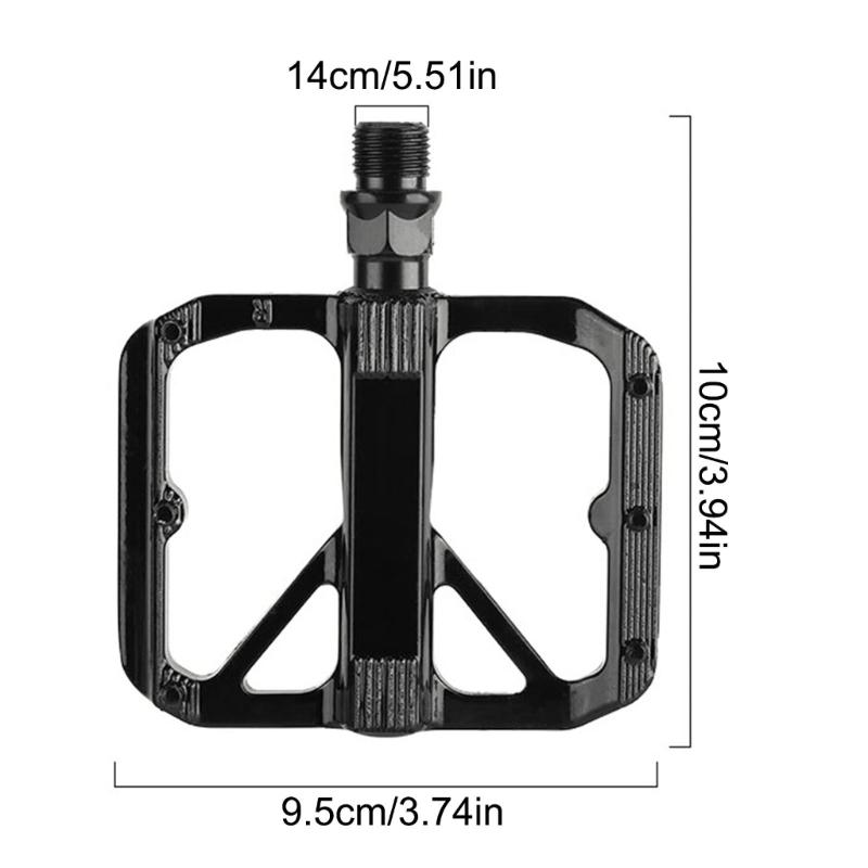 Aluminum Alloy Mountain Bicycles Pedals Wide Flat Cycling Pedals Sealed Bearing Nonslip Bicycles Pedals Enduring