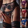 Midnight Charm: Lace See-through Patent Leather Lingerie Set Zb225