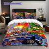 Rat Finks Wild Ride Three-piece set (1 * duvet cover + 2 * pillowcase, without core) 2D Flat Soft and comfortable Duvet cover and pillowcase