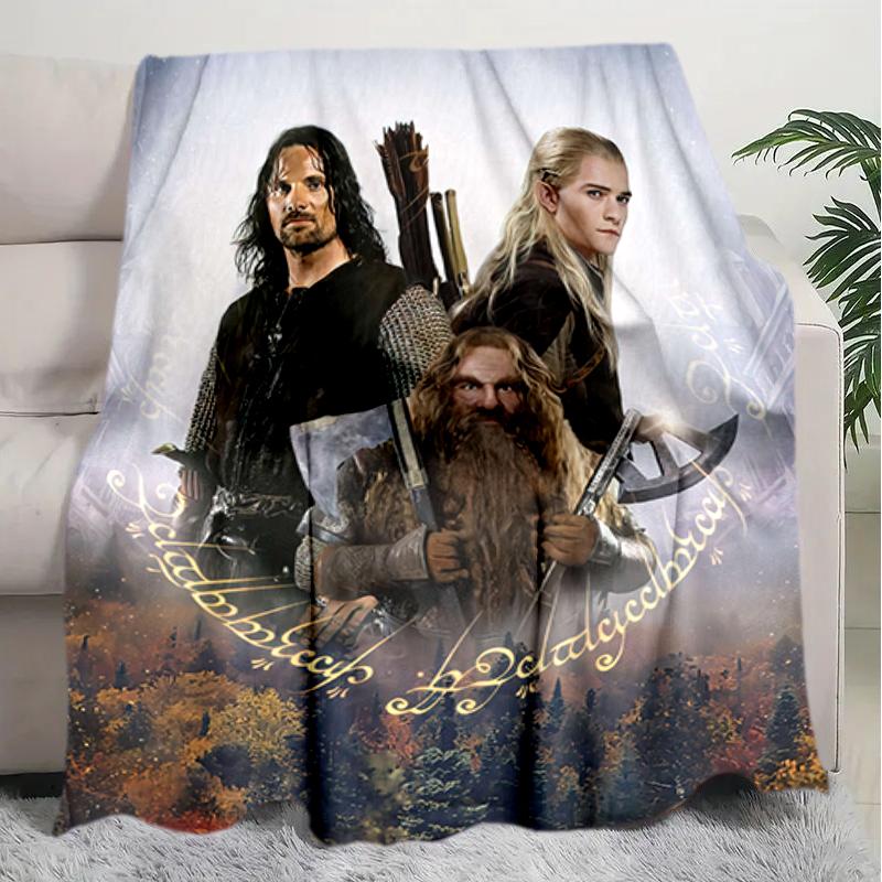 1PC The Lord of the Rings blanket, all-season lightweight home office outdoor nap multifunctional blanket, Christmas gifts