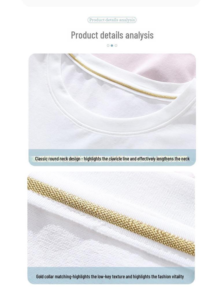 Women's Short-Sleeve Quick-Dry UV Protection Solid Round Neck T-Shirt - Summer 2025