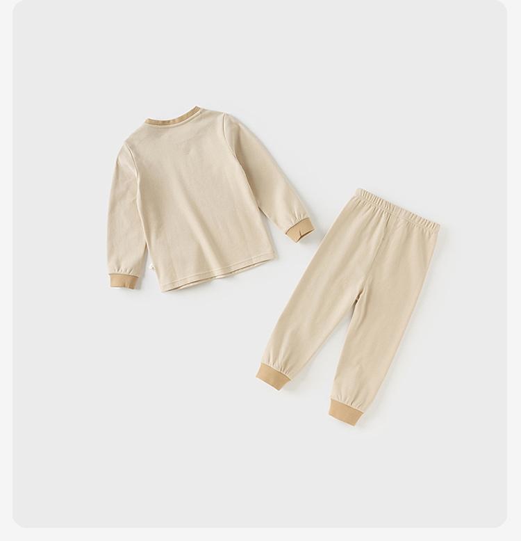 David Bella Children's Autumn Clothes, Autumn Pants, Girls' Underwear Set, Pure Cotton Boys' Antibacterial Pajamas