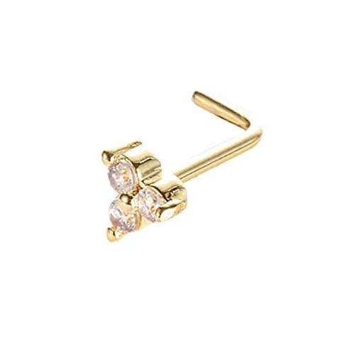 Nose Screw Ring 20G Stainless Steel Dangle Nose Piercing Body Jewelry