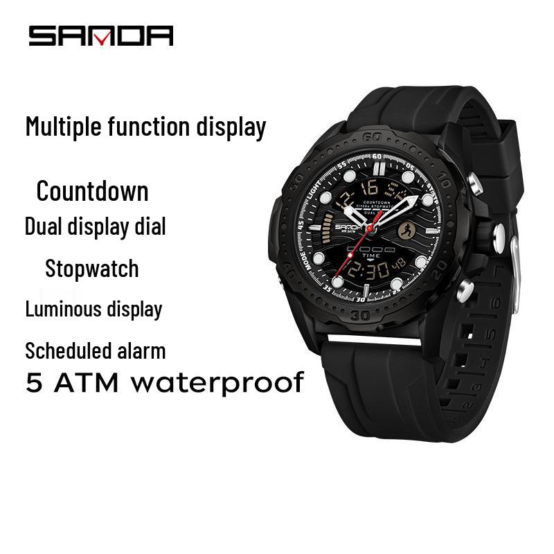 Sanda Multifunctional Waterproof Luminous Men's Sports Watch