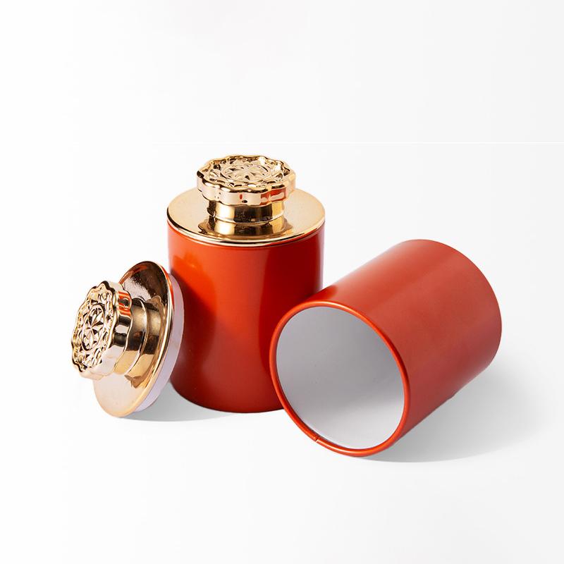 

1Pc Creative Mini Empty Tea Tin Can Household Tea Sealed Jar Portable Travel Small Tea Box Metal Storage Can помаранчевий
