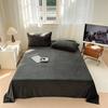 3pcs Solid Color Milk Velvet Bed Sheet Set Autumn Winter Warm Pink Bedding with 2 Pillowcases Soft and Skin-friendly Bed Cover