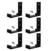 6Pcs Folding Coat Hooks Aluminum Alloy Wall Hooks Headset Wall Hanger for Hanging Coats Bags Hat Towel Keys