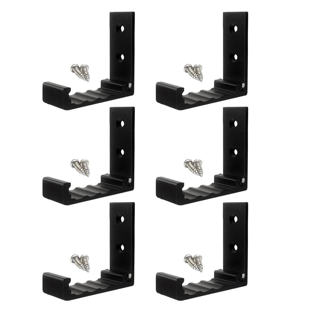 6Pcs Folding Coat Hooks Aluminum Alloy Wall Hooks Headset Wall Hanger for Hanging Coats Bags Hat Towel Keys