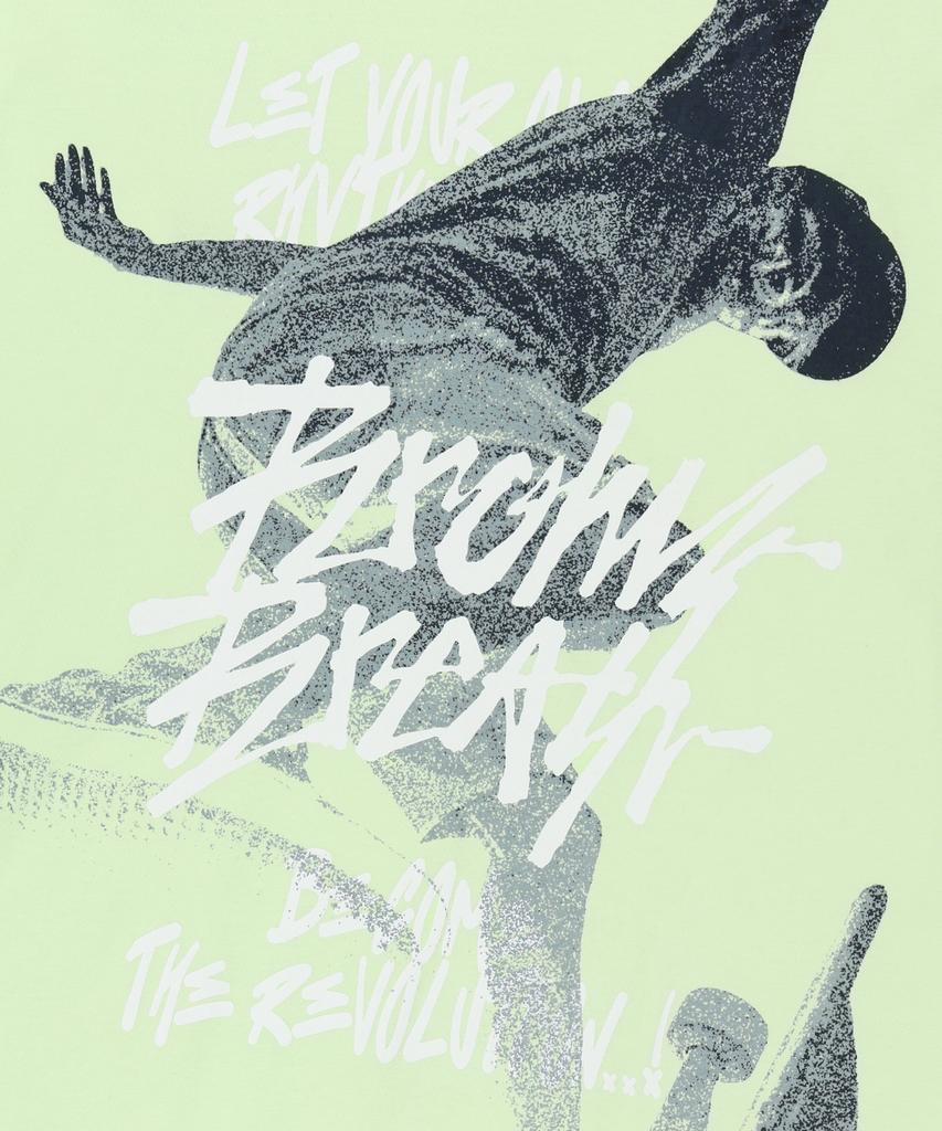 BROWNBREATH Kickflip Graphic Tee - Lime