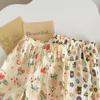 Sommerhose für Babymädchen Locker Mückensichere Hose Geblümte Laternenhose Neu Weich und Atmungsaktiv