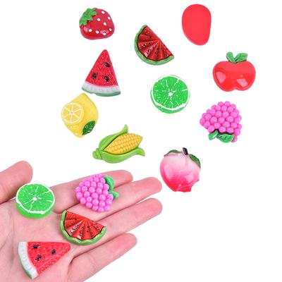 10 Stück DIY Früchte Kühlschrank Kind Souvenir Harz Handwerk Kühlschrankaufkleber Zubehör